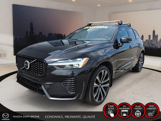 Volvo XC60 Recharge T8 R-Design hybride rechargeable | POLESTAR | TOIT PANORAMIQUE | AWD | CUIR | 2022 Noir