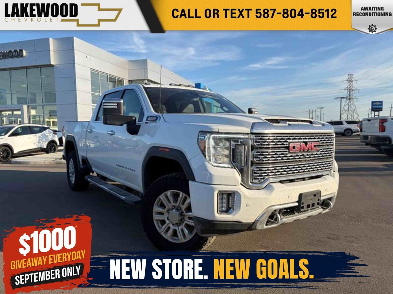 2021 GMC Sierra 3500HD 4WD Crew Cab 159 Denali White Sherwood Park - photo #0