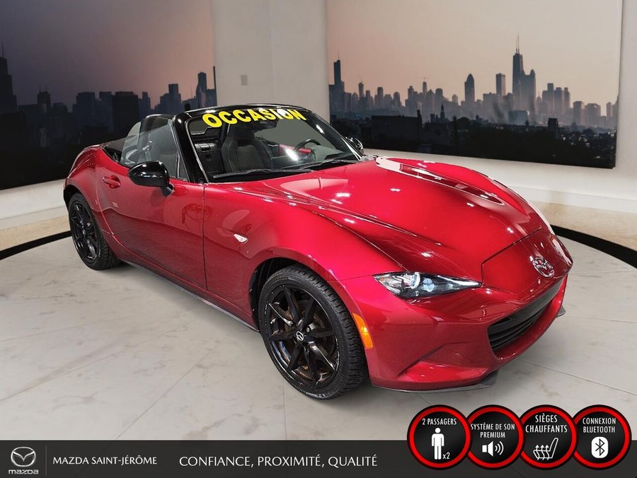 2020 Mazda MX-5 GS-P | 1 PROPRIÉTAIRE | CONVERTIBLE | CAMÉRA DE RECUL | SIÈGES CHAUFFANTS | MAGS NOIRS Red