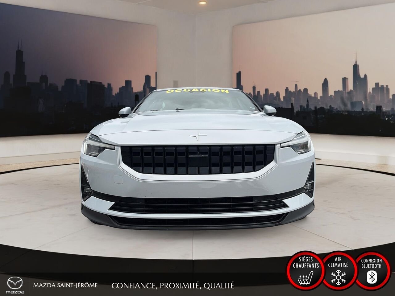 2023 Polestar 2 LONG RANGE DUAL MOTOR | 1 PROPRIÉTAIRE | JAMAIS ACCIDENTÉ | TOIT OUVRANT | CUIR Grey Saint-Jérôme - photo #2