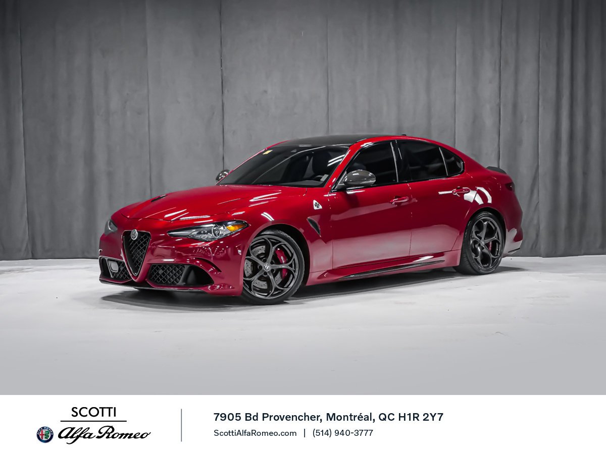 Alfa Romeo Giulia QUADRIFOGLIO CARBON TOIT CARBONE ASSIST CONDUITE 2021 Rouge Montréal - photo #0