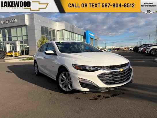 2021 Chevrolet Malibu LT 1.5T | Heated Bucket Premium Cloth Seats | Remote Start | Cruise Control | Dual Climate Control | White