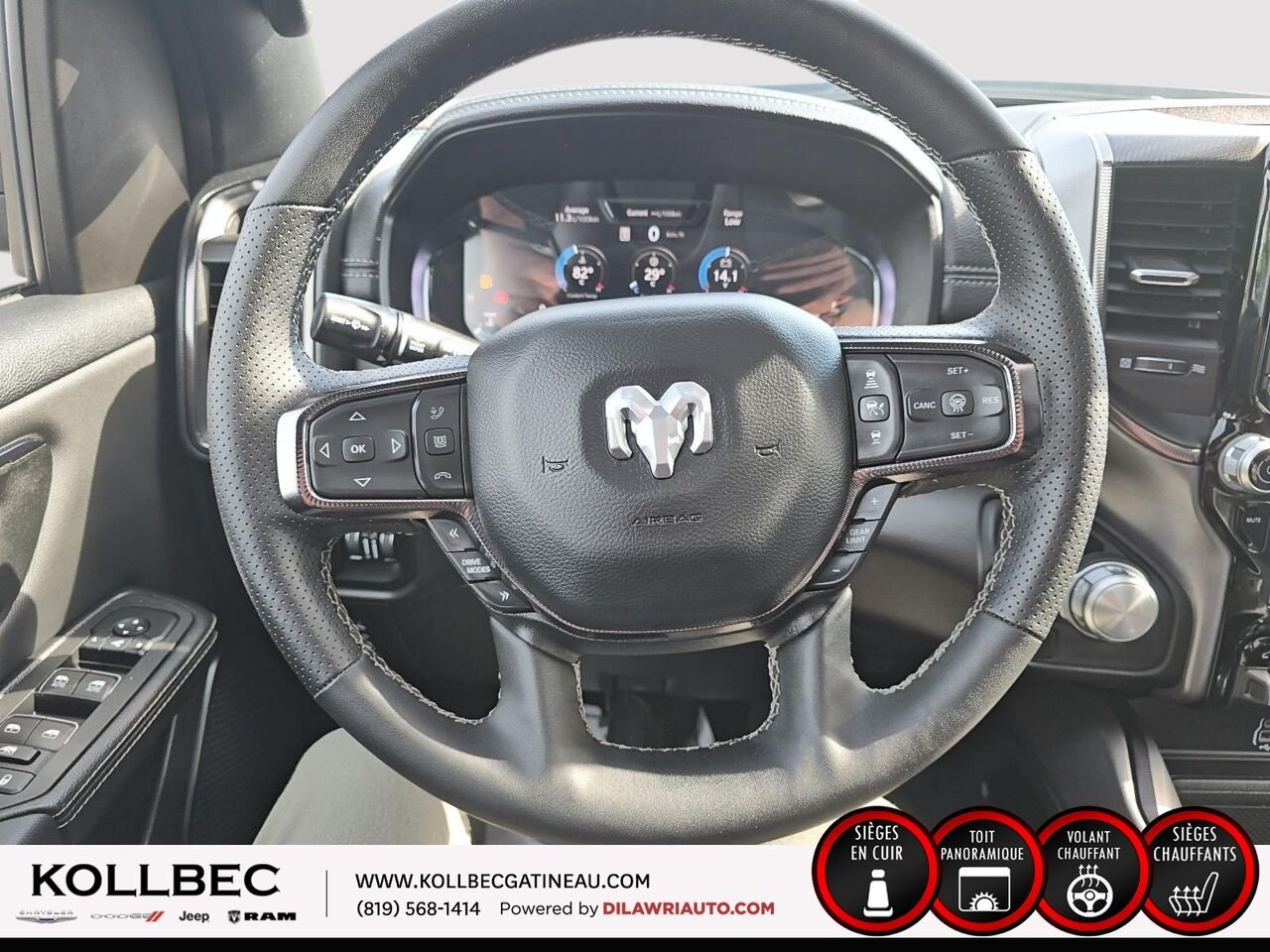 RAM 1500 SPORT 26861 | Sport Crewcab 4x4 2025 Noir Gatineau - photo #8