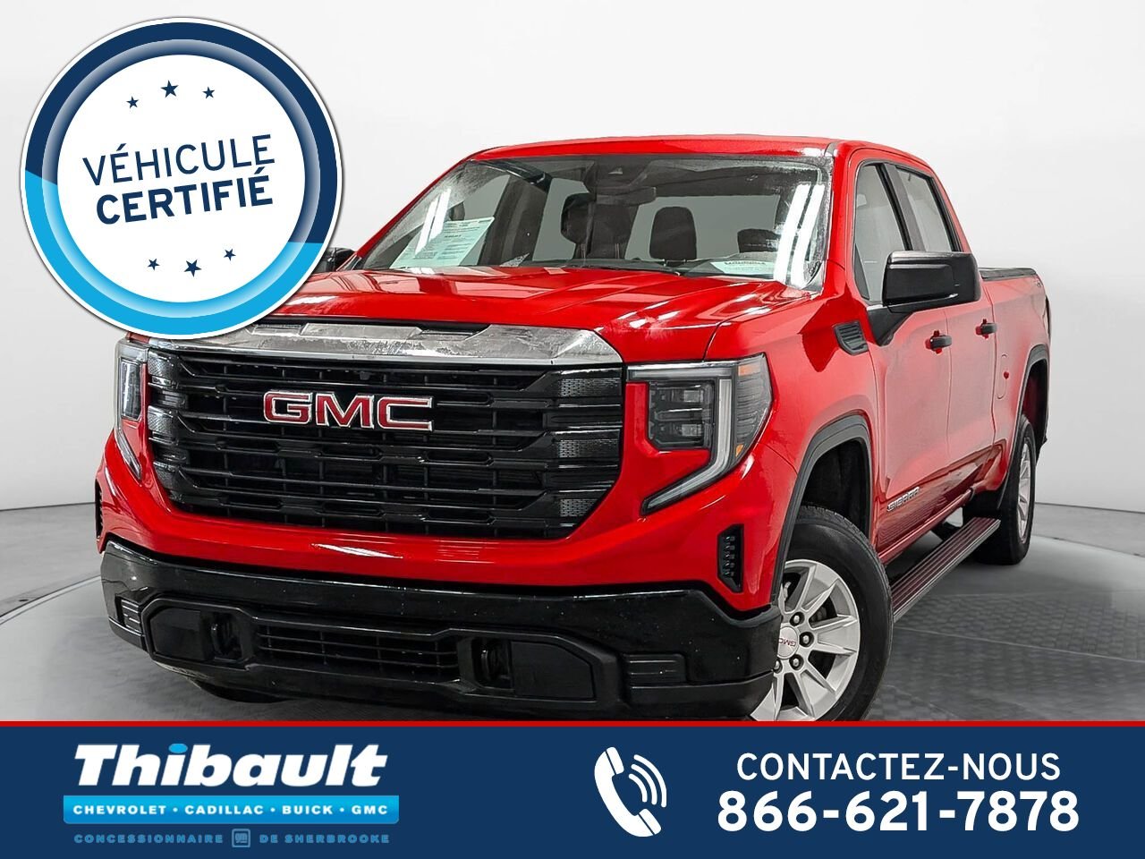 GMC Sierra 1500 Pro 4WD Crew Cab 6 Places 2023 Rouge Sherbrooke - photo #0