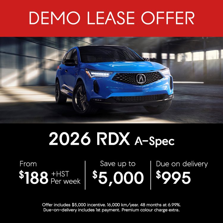 2026 Acura Sherway Demo Sale Offer on the RDX