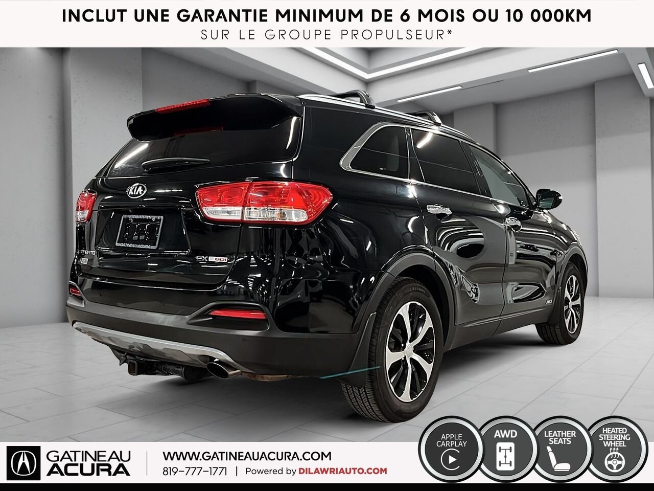 2018 Kia Sorento EX Turbo AWD Black Gatineau - photo #14