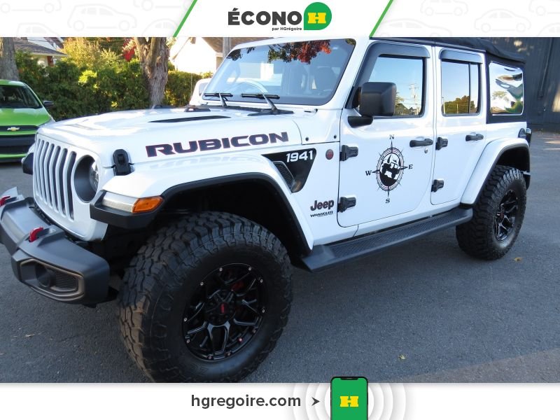 Jeep Wrangler Unlimited Rubicon AUTO A/C CUIR NAV MAGS CAM RECUL 2018 Blanc
