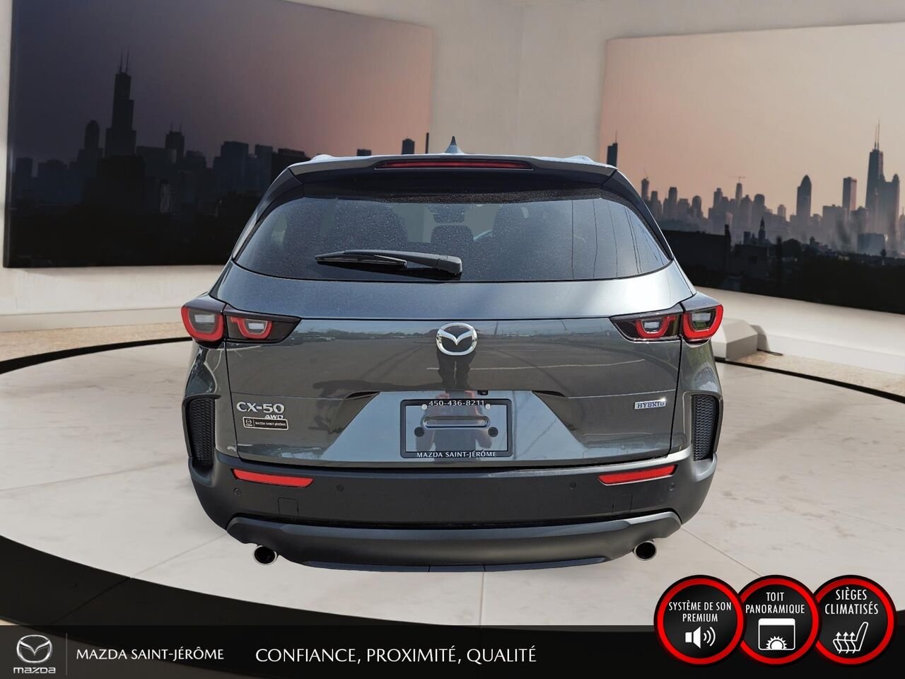 Mazda CX-50 hybride GT AWD | TOIT PANORAMIQUE | CUIR | 2025 Gris Saint-Jérôme - photo #6