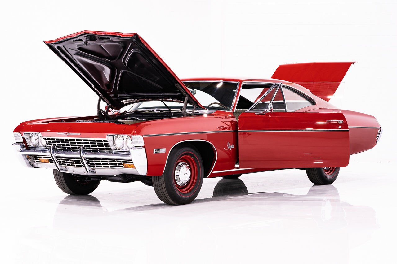 Chevrolet Impala Match N# L72 427/425 4spd 4.56gear Org Bill Of Sale | PRIX EN USD 1968 Rouge Montréal - photo #36