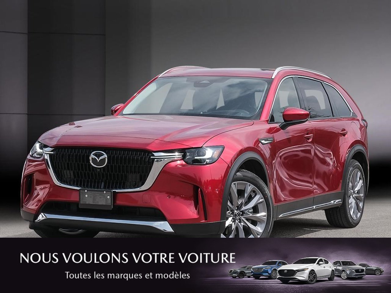 Mazda CX-90 hybride léger JM3KKDHD5T1423373 2026 Rouge vibrant cristal métallisé Mirabel - photo #0