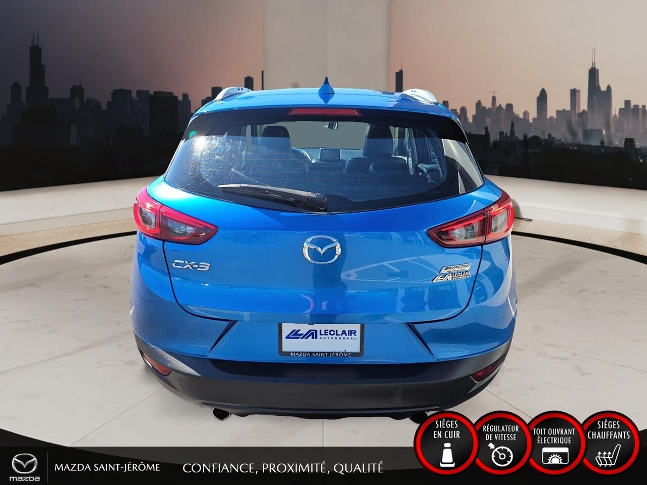 2016 Mazda CX-3 GS LUXURY | JAMAIS ACCIDENTÉ | TOIT OUVRANT | CUIR | MAGS Blue Saint-Jérôme - photo #6